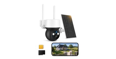 Amazon: Caméra de sécurité extérieure Surfola 4G - Solaire, vision nocturne, HD 2,5K à 29,99€