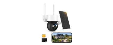 Amazon: Caméra de sécurité extérieure Surfola 4G - Solaire, vision nocturne, HD 2,5K à 29,99€