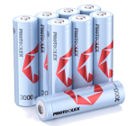 Amazon: Lot de 8 Piles Rechargeables AA Photoolex - 3000mWh avec boîte de stockage à 14,22€