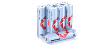 Amazon: Lot de 8 Piles Rechargeables AA Photoolex - 3000mWh avec boîte de stockage à 14,22€