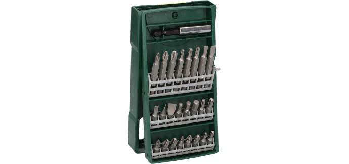 Amazon: Set de 25 embouts de vissage Bosch Mini-X-Line - Porte-embout magnétique à 6,73€ (au lieu de 12,54€)