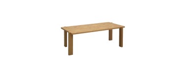Sweeek: Table basse vintage décor bois naturel effet chevrons 120 cm à 49,99€ (au lieu de 99,99€)