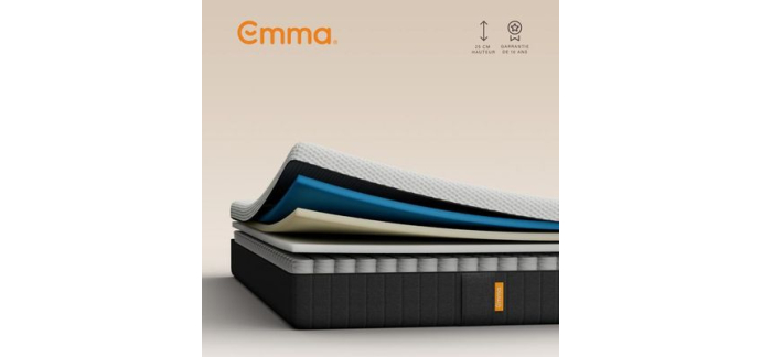 Cdiscount: EMMA Matelas Original 160x200 - Mémoire de forme, ressorts, édition 2025 à 599€ (au lieu de 799€)