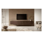 Cdiscount: Meuble TV SELSEY BISIRA - Noyer Wisconsin, 200 x 31,6 x 30 cm, 2 étagères à 139,99€