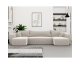 Cdiscount: Canapé d'angle Panoramique PIANO U - 7 places - Convertible avec coffre - Tissu velours côtelé - Crè
