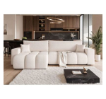 Cdiscount: Canapé d'angle réversible OFI - 5 places, convertible avec coffre, tissu crème à 668€