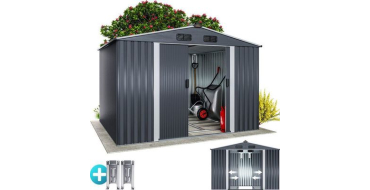 Cdiscount: GARDEBRUK Abri de jardin métal XXL 5m² - 260x205x180cm, porte coulissante à 269,99€