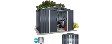 Cdiscount: GARDEBRUK Abri de jardin métal XXL 5m² - 260x205x180cm, porte coulissante à 269,99€