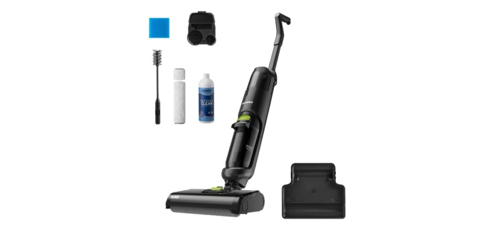 JoyBuy: Eureka NEW400 - Aspirateur laveur sans fil eau et poussière, autonettoyant à 129,98€