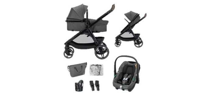 Cdiscount: MAXI-COSI Poussette 3 en 1 Zelia S Trio2 - Nacelle, siège auto Cabriofix S iSize, 0-22Kg à 269,99€
