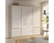 Cdiscount: Armoire 4 portes battantes + 6 tiroirs - Chêne et blanc - L 206 x P 60 x H 200 cm - JUPITER à 369,99
