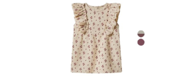 LIDL: Robe en mousseline bébé LUPILU - 100% coton, volants aux manches à 5,99€ (au lieu de 8,99€)