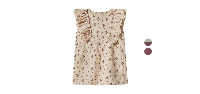 LIDL: Robe en mousseline bébé LUPILU - 100% coton, volants aux manches à 5,99€ (au lieu de 8,99€)