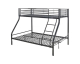 Cdiscount: Lit superposé en métal "Leo" - Sommiers inclus, 90/140 x 190 cm, Noir à 119€ (au lieu de 149€)