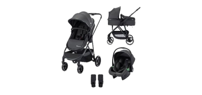 Cdiscount: BEBECONFORT BRUME Poussette 3 en 1 - Assise transformable en nacelle + siège auto i-Size à 169,99€