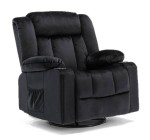JoyBuy: COMHOMA Chaise de relaxation pivotante 361° - dossier réglable, repose-pieds, porte-gobelet à 169,98