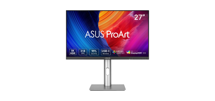 Amazon: Écran PC 27" Asus ProArt 5K PA27JCV DCI-P3 USB-C à 499,79€ (au lieu de 645,99€)