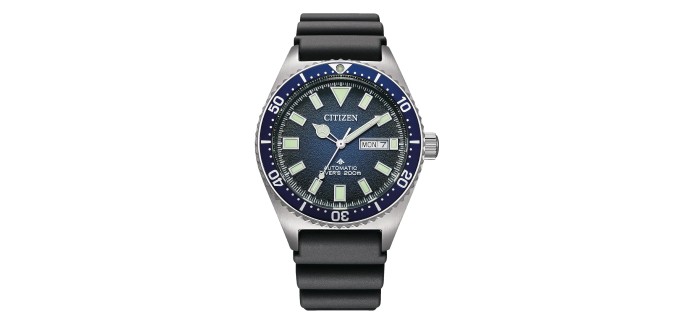 Amazon: Montre Citizen Promaster Diver's NY0129-07LC - 20ATM, Automatique à 176,15€ (au lieu de 220,65€)
