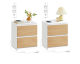 Amazon: Lot de 2 Tables de Chevet Vasagle avec Multiprise et 2 Tiroirs à 59,99€ (au lieu de 72,11€)