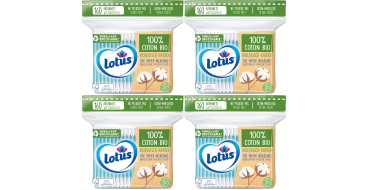 Amazon: Lot de 4 Sachets de 160 Coton-Tiges Lotus - Papier & Coton Bio à 2,89€ (au lieu de 3,59€)