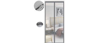Amazon: Moustiquaire magnétique pour portes 90x215cm - aimants puissants, fermeture automatique à 9,99€