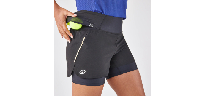 Decathlon: KUIKMA Short de tennis HIP BALL Femme - TSH Light Hip Ball noir à 14,99€ (au lieu de 19,99€)