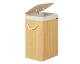 JoyBuy: Panier à linge JOYFURNOS avec couvercle - Bambou pliable, 72L, 40x30x61cm à 16,98€