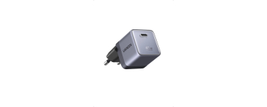 Amazon: Chargeur secteur UGREEN Nexode Air 45W - USB-C 3.2, GaN, PPS, PD 3.0, format mini à 19,99€