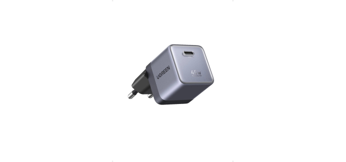 Amazon: Chargeur secteur UGREEN Nexode Air 45W - USB-C 3.2, GaN, PPS, PD 3.0, format mini à 19,99€
