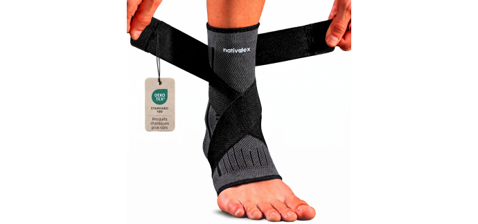 Amazon: Chevillière NativoDex - Entorse, renforcée, stabilise à 11,99€ (au lieu de 14,99€)