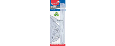 Amazon: Kit Géométrie 4 en 1 Maped - Règle 30 cm, 2 équerres, rapporteur à 1,55€ (au lieu de 5,13€)