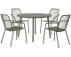 Conforama: Ensemble de jardin table + 4 chaises SALTA coloris vert à 176,50€ (au lieu de 349,99€)