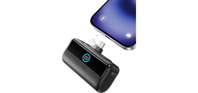Amazon: Batterie externe INIU 5500mAh 22.5W - USB-C pliable à 13,99€ (au lieu de 29,99€)