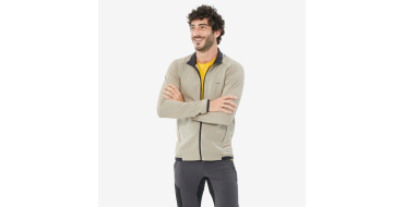 Decathlon: QUECHUA Polaire de randonnée montagne homme MH500 Light full zip beige à 19,99€ (au lieu de 34,99€)