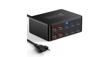 Amazon: Chargeur USB C Sefitopher 330 W - PD 100 W, 10 ports GaN III à 23,87€ (au lieu de 33,56€)