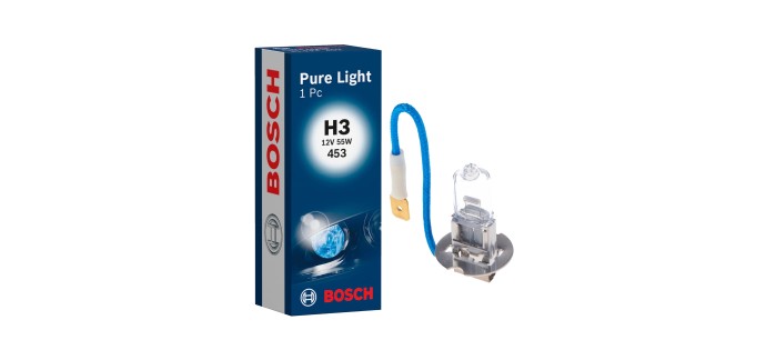 Amazon: Ampoule Bosch H3 Antibrouillard à 1,9€ (au lieu de 3,5€)