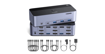 Amazon: Switch Ugreen KVM - 2 Entrées, 3 Sorties, 8K@60 Hz, HDMI & DP, USB 3.0, 5Gbps à 90,99€