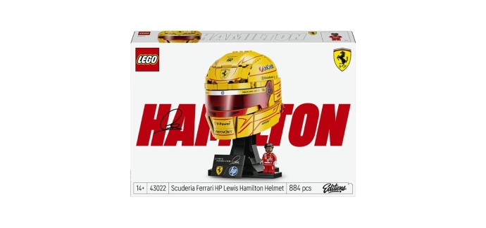 Amazon: LEGO 43022 Ferrari F1 Casque Hamilton (LEGO) à 64,45€ (au lieu de 89,99€)