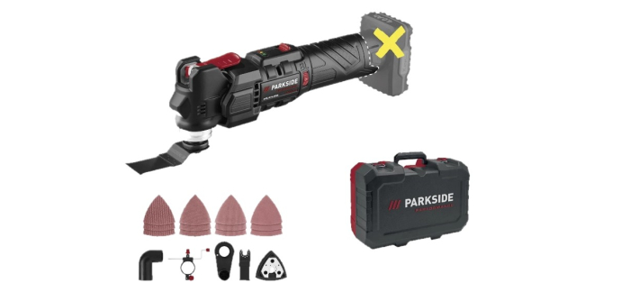 LIDL: Outil multifonction sans fil 12V Parkside Performance PPMFWA 12 B2 - mallette et accessoires à 23,99