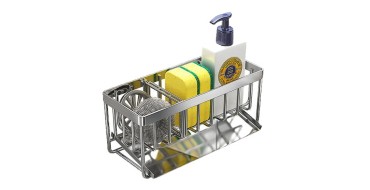 JoyBuy: Maxcook organisateur pour évier de cuisine - acier inoxydable 304, 21×10×8,4 cm à 8,38€