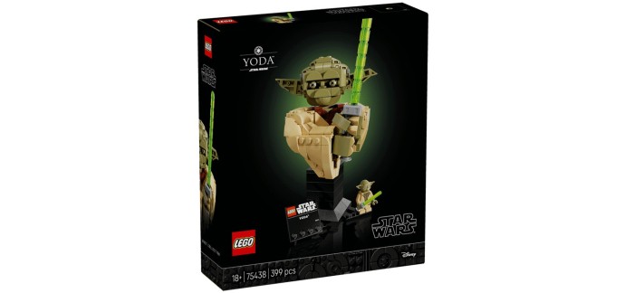 Carrefour: LEGO 75438 Buste de Yoda à 26,59€ (au lieu de 39,99€)