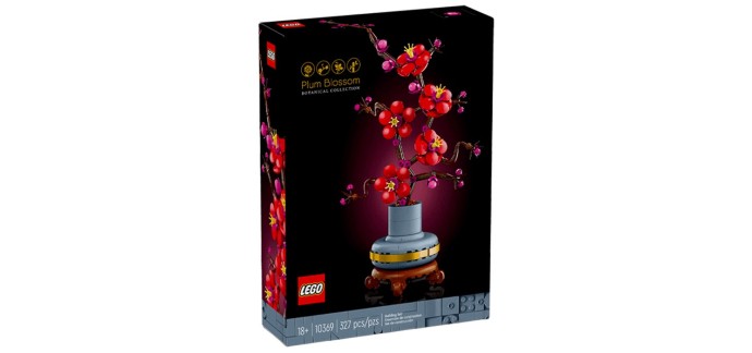Carrefour: LEGO 10369 Les Fleurs de Prunier (LEGO Icons) à 19,59€ (au lieu de 29,99€)