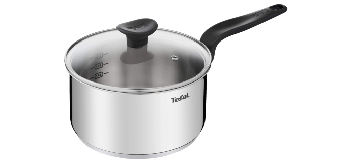 Amazon: Casserole Tefal Primary Acier Inoxydable avec Couvercle - 20 cm, 3 L à 14,99€ (au lieu de 22,78€)