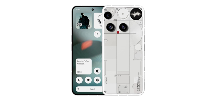 Amazon: Smartphone 6,67" Nothing Phone (3) - 12 Go + 256 Go, Snapdragon 8s Gen 4, AMOLED 120 Hz à 479€