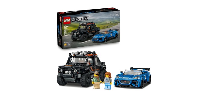 Amazon: LEGO® Speed Champions Jaguar Project 7 & Land Rover Defender (77264) à 39,99€
