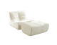 Sweeek: Chauffeuse bouclette texturée 1 place avec repose-pieds blanc à 223,99€ (au lieu de 319,99€)