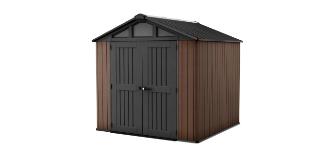 Amazon: Abri de jardin Keter Stronghold 8x8 - 6m², marron à 805,95€ (au lieu de 1199€)