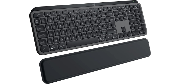 Amazon: Clavier sans fil Logitech MX Keys S Plus avec repose-poignet - AZERTY, Noir à 54,99€