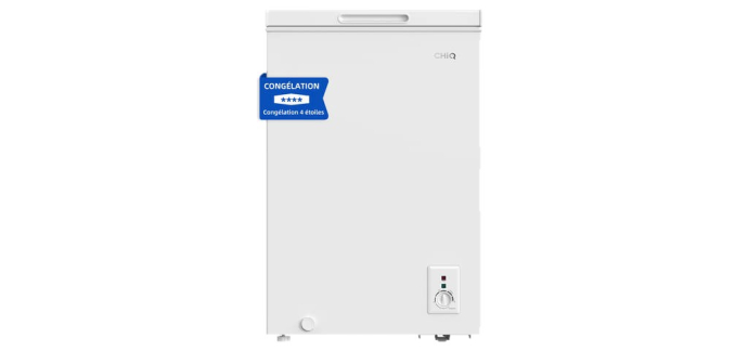 JoyBuy: CHiQ Congélateur coffre 99 L JR99DWE - 4 étoiles, thermostat réglable à 139€ (au lieu de 239€)
