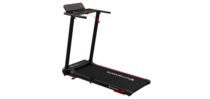 JoyBuy: Tapis de course pliable inclinable CITYSPORTS PRO WP9 - Noir/rouge à 169,98€ (au lieu de 269,99€)